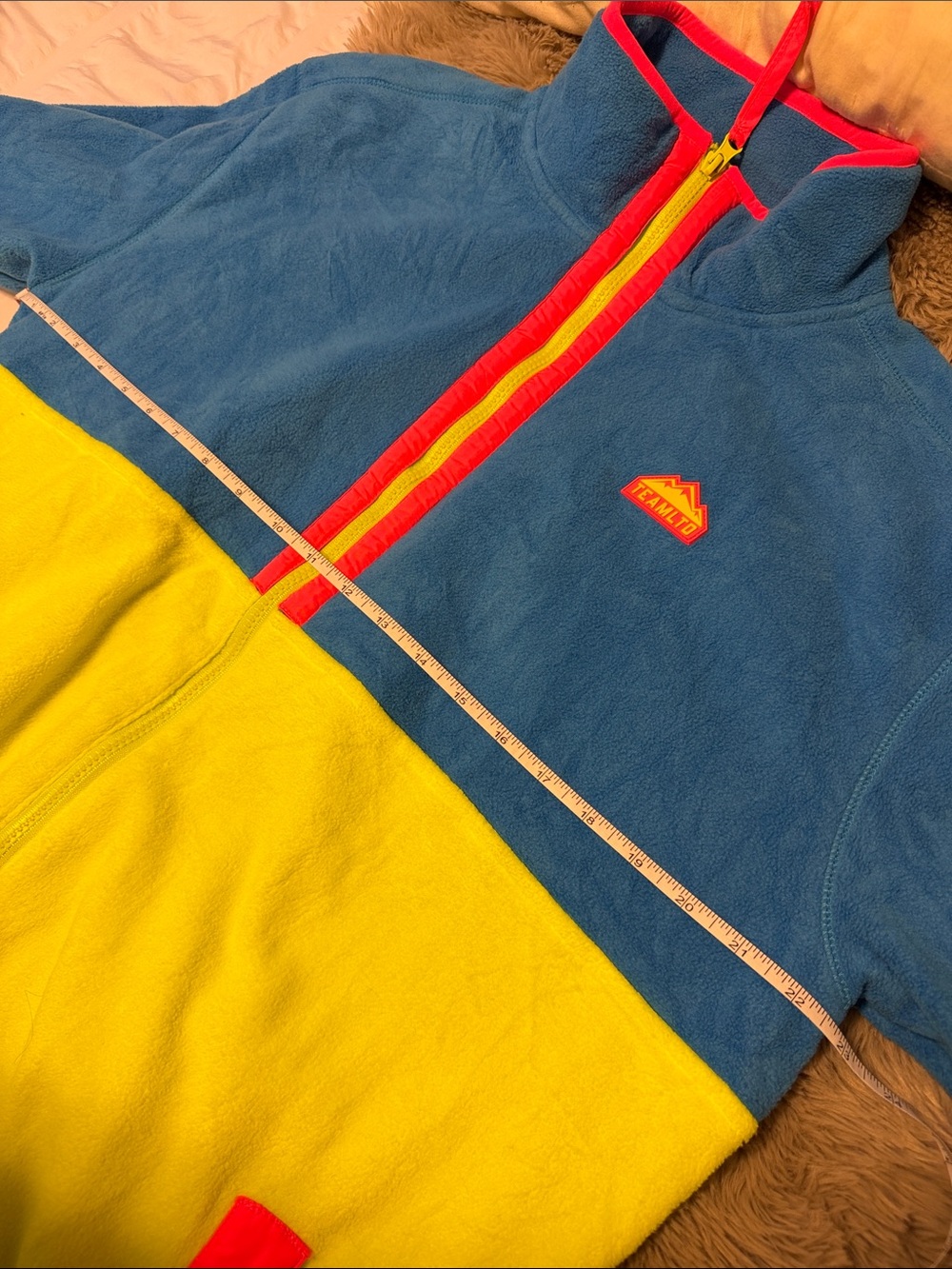 Teamltd colorblock full zip polar fleece jacket with high collar - Picture 8 of 11
